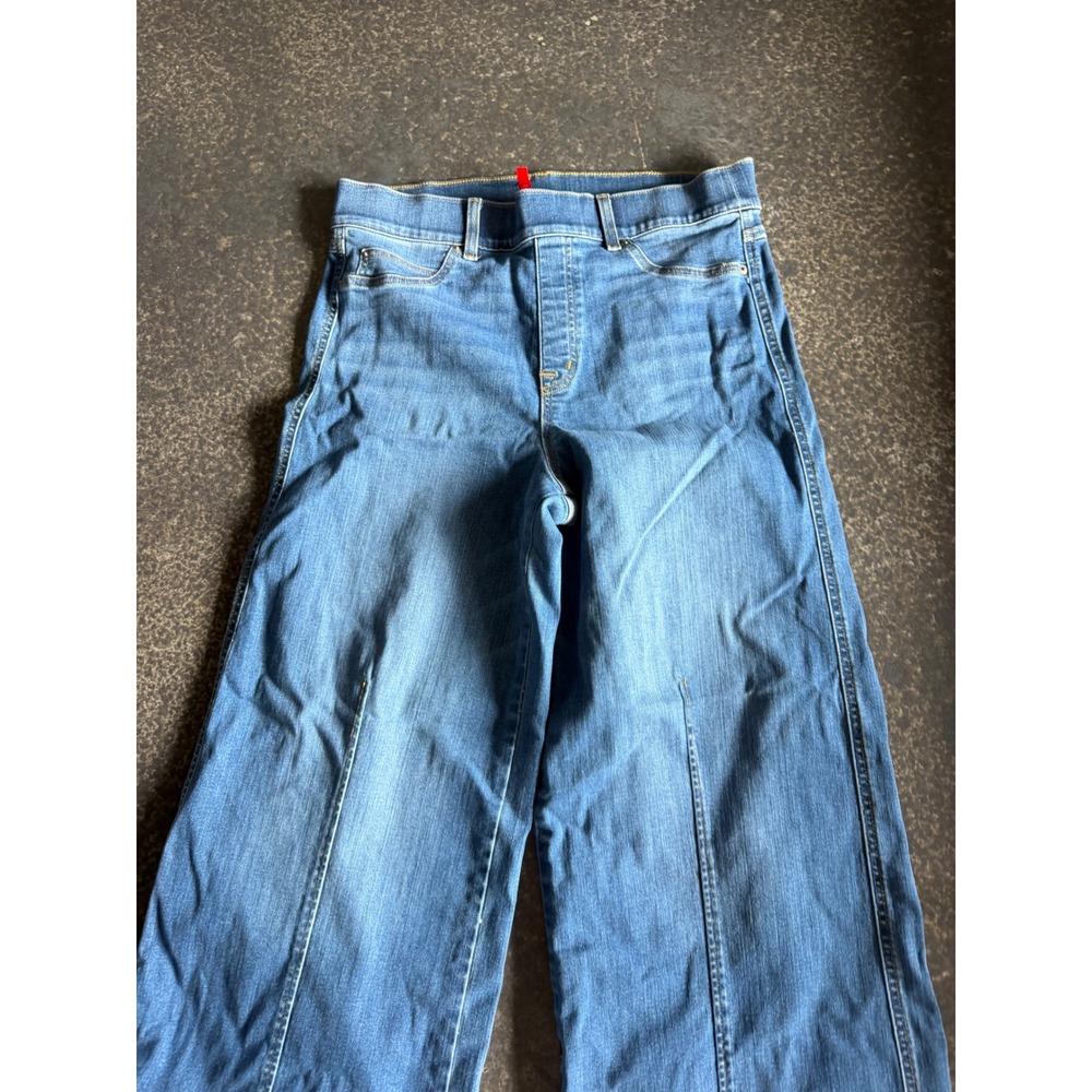 Spanx Shape Everywhere Flare Jeans Women XL Blue Pull On Stretch High Rise - Picture 11 of 11